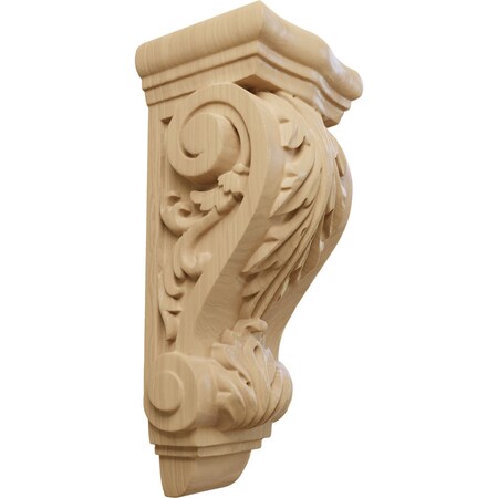 Ekena Millwork 3 1/2"W x 2 7/8"D x 7 3/4"H Small Farmingdale Acanthus Corbel, Cherry COR03X02X07FRCH